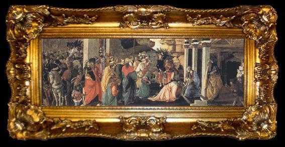 framed  Sandro Botticelli Adoratio of the Magi, ta009-2